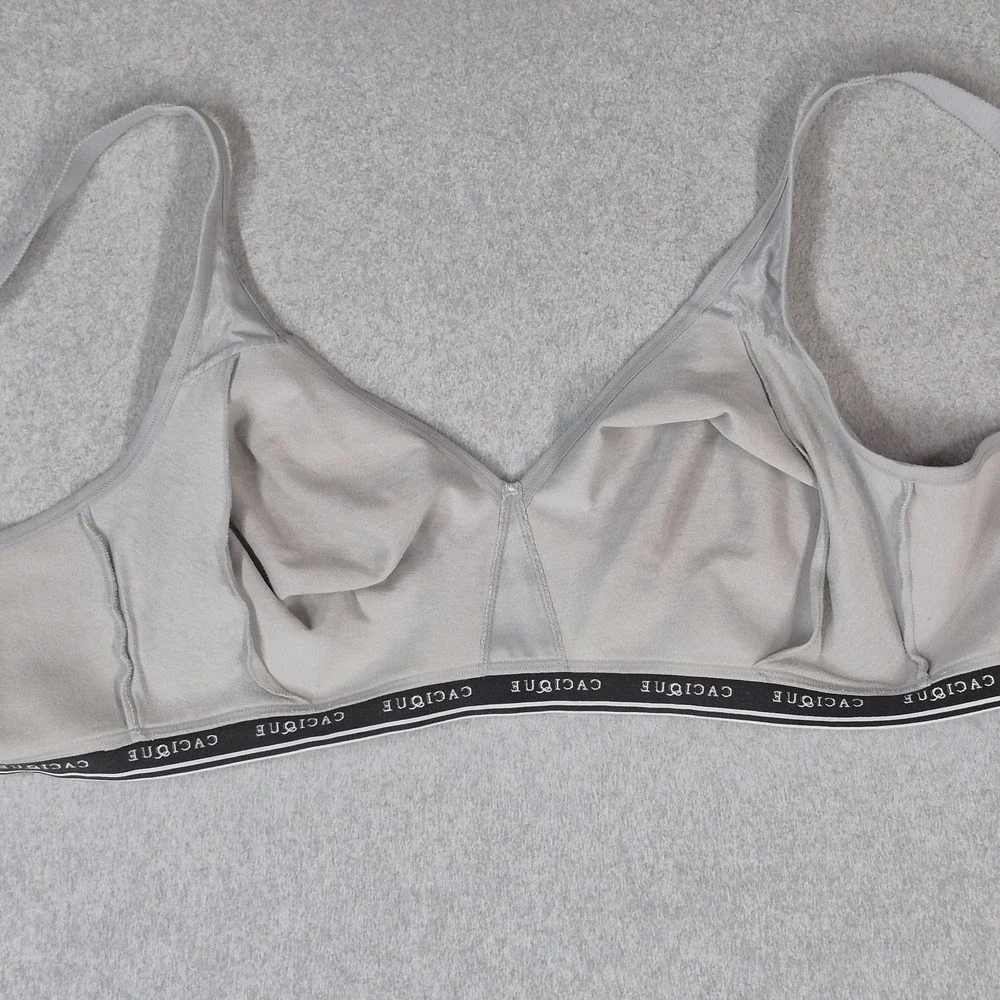 Cacique Women Bra 48D Gray Unlined Full Coverage No Wire